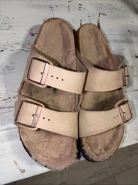 Arizona Shearling baby pink suede top 11 womens 9 men’s rose gold used